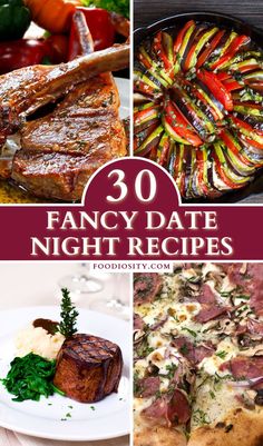 fancy date night recipes with text overlay