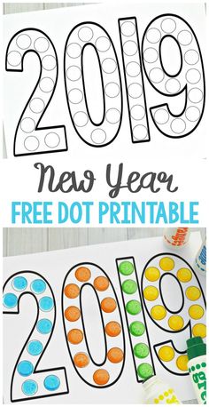 the new year is coming and it's free printable for kids