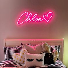 Custom Neon Sign Outdoor Personalized LED Name Light deep pink Pink Neon Sign, Neon Wall Art, Custom Neon Lights, Light Up Signs, Neon Sign Bedroom, Personalized Neon Signs, Wedding Neon Sign, Neon Wedding, Neon Light Signs