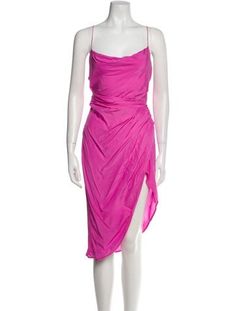 GAUGE81 Silk Slip DressPinkRuffle EmbellishmentSleeveless with Cowl NeckConcealed Zip Closure at SideFit:Dresses by GAUGE81 typically fit true to size. Pink Sleeveless Midi Dress For Cocktail, Pink Sleeveless Cocktail Midi Dress, Pink Ruched Midi Dress With Spaghetti Straps, Jean Paul Gaultier Pink Dress, Zimmermann Dress, Silk Slip, Midi Length Dress, Accessories Jacket, Shoulder Sweater