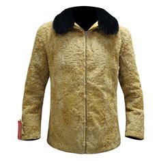 New 100% Real Broad tail Persian Lamb Fur (astrakhan) coat  New 100% Real Persian Lamb Fur (astrakhan) coat with Mink Fur Collar  in yellow color.  Inside same color satin lining. All sizes available S , M , L , XL , XXL.  (Custom sizes , designs, colors and collar fur Mink /Raccoon /Fox/Sable available in different price) maximum length , in this price range is 32 inches.  Above 32 inches =$1199. Above 40 inches =$1499. Condition: New Material : Available In. 100% Pure Persian Lamb Fur.  with Great finishing. Colors : Black, (and any color can be made as order with different price). Inside: same color Satin  Lining. Size Details : Kindly Refer Size Chart &  Size Guide. Size Query : If you do not find your Size in Size Chart we do make Custom-made. Traditional Yellow Outerwear For Fall, Traditional Yellow Fall Outerwear, Traditional Gold Winter Outerwear, Traditional Gold Outerwear For Winter, Astrakhan Coat, Winter Sweater Coat, Fur Hoodie Jacket, Persian Lamb, Mens Fashion Coat