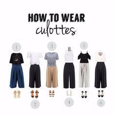 Culottes Outfit Work, Culottes Outfit Casual, Culottes Outfit Summer, Square Pants Outfit, Coulottes Outfit, How To Style Culottes, Legs Outfit