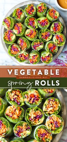 VEGETABLE SPRING ROLLS WITH PEANUT SAUCE Vegetable Spring Rolls, Summer Recipes Dinner, Summer Recipe, Easy Summer Meals, Summer Snacks, Health Dinner Recipes, Peanut Sauce, Spring Recipes, Healthy Eating Recipes