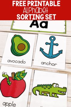 free printable alphabet sorting set for kids