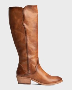 Modern Western, Heel Boot, Tall Riding Boots, Chunky Heels Boots, Frye Boots, Shoe Company, Tall Boots, Chunky Heel, Easy Wear