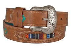 CATCHFLY AZTEC BELT Add some flair to your wardrobe with Catchfly's women's belt! Featuring a southwestern weave inlay with Aztec embroidery and studs, this belt is both stylish and versatile. The removable antique silver buckle and tonal keeper make it easy to dress up or down. Get ready to rock any outfit with this quirky and fun accessory. (Buckle up, fashionistas!) Width: 1.375" 23200BE8-S Aztec Embroidery, Embroidery Belt, Western Boho, Women's Belt, Shoe Sale, Red White Blue, Belts For Women, Handbag Accessories, Antique Silver