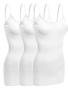 PRICES MAY VARY. Quality soft cotton blend beathable and comfortable to wear all day long 95 percent Cotton 5 percent Spandex Comfort with long torso and adjustable spagetti straps for perfect fit Built in wireless fabric support Stretchy cotton blend for extra movement and comfort Great for layering and under garment junior and plus sizes for every body type Great basic layering cami tank top with wireless extra fabric support in chest area for added comfort. Great for exercising, going to the Layering Cami, Spagetti Strap, Pants Skirts, Womens Camisoles, Long Torso, Long Layers, Top Tank, Tank Top Cami, Cami Tanks