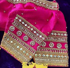 Latest Simple Aari Work Blouse Designs, Exclusive Blouse Designs, Stone Work Blouse, Aari Design, Aari Blouse