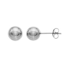 Enhance your look with the timeless style of these ball stud earrings. EARRING DETAILS Diameter: 8 mm Backings: post Metal: sterling silver Packaging: boxed  Size: One Size. Color: Grey. Gender: female. Age Group: adult. Silver Packaging, Ball Stud Earrings, Post Metal, Jewelry Earrings Studs, Timeless Style, Gender Female, Timeless Fashion, Age Group, Pearl Earrings