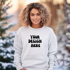 Sweatshirt Mockup Gildan 18000 White Sweater Mock up Stock Photography Christmas Mock up Background Woman Model Mocks Ups Oversized Mockups Instant Digital Download ⭐ Note: This is a DIGITAL product, so no physical item will be shipped.⭐  𝗠𝗢𝗖𝗞𝗨𝗣 𝗗𝗘𝗧𝗔𝗜𝗟𝗦  1️⃣ High Resolution 300 DPI JPG Image 📸 ❌ No watermarks, text, or graphics on your download 🛍️ ⚡ Easy-to-use with editing software like Canva, GoDaddy Studio, Photoshop, PicMonkey, and more 💻 📜 FILE LICENSE USAGE AGREEMENT: 🚫 Absolutely no re-selling of any digital files in any manner. 🚫 Sharing, claiming as your own, gifting, leasing, transferring, assigning, or giving away the image is strictly forbidden. 🚫 The digital download cannot be used to promote anything related to mockups and photography. 🚫 Due to the digita Customizable Winter Streetwear Tops, Casual Customizable T-shirt For Winter, Customizable Crew Neck T-shirt For Winter, Mock Up Background, Up Background, Photography Christmas, Sweatshirt Mockup, Photo Editing Software, Editing Software