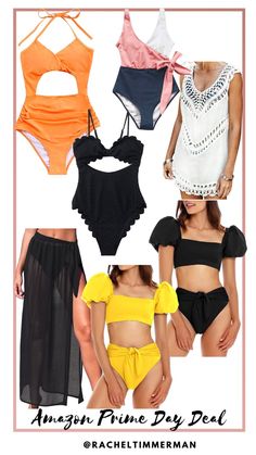 four different types of bikinis with the words amazon prime day deal