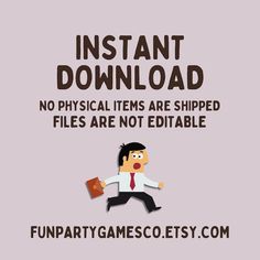 an image of a man running with the text instant download no physical items are shipped files are not editable