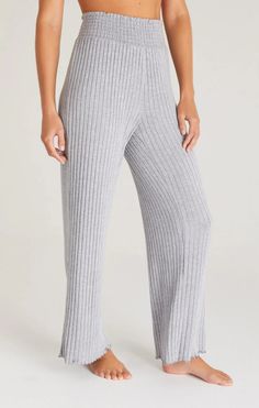 Dawn Smocked Rib Pant – Z SUPPLY Lounge Bra, Rib Fabric, The Dawn, Ribbed Fabric, Smocking, Relaxed Fit, Pants, Fabric, Trousers