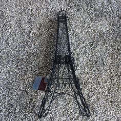 a miniature model of the eiffel tower is shown in this aerial view from above