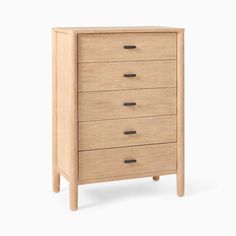 a wooden chest of drawers with four drawers