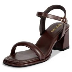 PRICES MAY VARY. HEIGHT & STANDARD US SIZE:Heel measures approximately 2.5 inches.This block strappy heeled sandals is true to size fit,both in length and width,available in standard US size 5 6 6.5 7 7.5 8 8.5 9 10. STEADY COMFORTABLE CHUNKY HEEL SANDAL: PU upper,soft latex padded insole,soft puffy one strap design,enough comfortable to touch,offer extra comfort and won’t rub your feet,resistant rubber sole,slip-resistant TPR out-sole provides grip on smooth surfaces,keep your every step is ste Work Party, Heel Sandal, Party Shoes, Heeled Sandals, High Heel, Ankle Strap, Open Toe, Dancing, Sandals