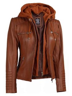 🖤✨ **Introducing our stunning Brown Leather Bomber Jacket for ladies crafted with 100% original lambskin leather. This motorcycle jacket is a true luxury gift for your wife or any special woman.  Handmade with care, its brilliant design ensures timeless style. 🌟🧥 Our jacket is rich brown in color, exuding elegance. It's not just any jacket - it's a biker's dream with sheep leather goodness. 🏍️🐑 We offer customized orders too, ensuring your perfect fit. 📏👌 Please review our sizing chart be Leather Jacket Hoodie, Asymmetrical Leather Jacket, Leather Moto Jacket Womens, Racer Leather Jacket, Cafe Racer Leather Jacket, Brown Cafe, Womens Moto Jacket, Leather Jacket Women, Tan Leather Jackets