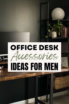 desk accessories for men Home Office Ideas Men, Men's Home Office, Male Home Office, Husbands Office, Men Home Office Ideas, Men’s Home Office, Home Office Decor For Men, Best Home Office Ideas, Home Office Ideas For Men