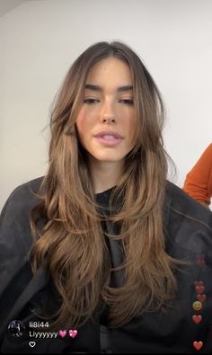 Hair Inspo 2023 Brunette, Curtain Bangs Brown Hair With Highlights, Hair Cut Ideas For Long Hair Layers Face Shapes, Long Hair Blowout, Brown Hair Looks, Long Brown Hair