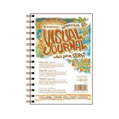 a spiral notebook with the words visual journal written on it