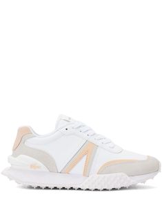 white/multicolour leather panelled design suede panelling front lace-up fastening contrasting heel counter appliqué logo logo patch at the tongue almond toe branded insole ridged rubber sole The Tongue, Chanel 2, Iconic Bags, Boots Fall, Flat Boots, Exclusive Fashion, Ballet Flat Shoes, Pump Sandals, Ski Wear