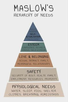 the maslow's hierarchy of needs