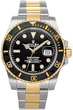 Rolex Submariner Date Black Dial Yellow Gold/Steel Men's Watch 116613LN-0001 Rolex Submariner Date, Rolex Submariner No Date, Submariner Date, Modern Gentleman, James Bond, Wrist Watches