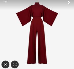 #fashion #jumpsuit #red_jumpsuit#romantic #lovecore Jumpsuit Palazzo Outfit, Formal Jumpsuit Outfit, Wide Leg Jumpsuit Formal, Casual Jumpsuit Outfit, Women Jumpsuit Outfits, Kimono Jumpsuit, Cape Dresses, Elegant Jumpsuit, Mode Kimono