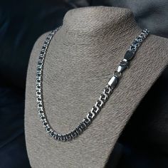 Welcome to our handmade jewellery shop! This chain is an excellent accessory for almost any man and woman! You can order such a chain in silver of any length. All of this Chain has 9.02 mm width. This chain is very difficult to tear or warp. This weaving is suitable for both men and women. This chain seems to be voluminous and at the same time very elegant. Our accessories will be your consistent choice either it's an anniversary, birthday, Valentine's Day or any other special occasion, because Silver Sterling Cuban Link Necklace, Classic Silver Cuban Link Necklace In Sterling Silver, Silver Chain Necklace For Streetwear With Adjustable Chain, Classic Silver Sterling Cuban Link Necklace, Mens Silver Chain Necklace Men's Jewelry, Mens Silver Cable Chain Necklace, Mens Silver Box Chain Necklace, Sterling Silver Initial Necklace, Silver Initial Necklace