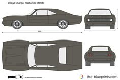 the paper model of a dodge charger