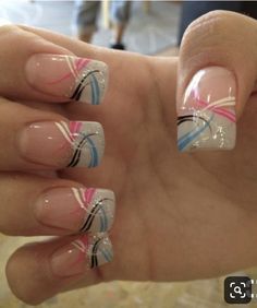 Cute Summer Nail Designs, Super Nails, Blue Nail, Nail Designs Glitter