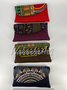 100% Handmade clutch bag using various African fabric prints such as Kente and  Ankara.  Has liner and magnetic clip  Beautiful piece for both formal and casual outfits Can be matched with a handbag or purse as well as sandals Stylish African print bags made using jute material and 100% cotton fabric African Print Bags, Handmade Clutch, Stylish Purse, Printed Purse, Fabric Prints, Handmade African, African Print Fabric, Clutch Bags, African Fabric