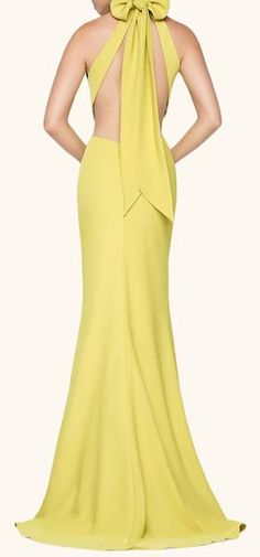 Mermaid High Neck Long Prom Dress Open Back yellow Formal Evening Gown #macloth #dress #gown #promdress #promgown #formalgown #formaldress Macloth Dress, Gown Yellow, Book Outfits, Mermaid High, Open Back Gown, Formal Evening Gown, Luna Park, Champagne Dress, Dress Open Back