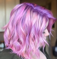 Pink And Purple Streaks In Blonde Hair, Pastel Pink And Purple Hair, Pink And Silver Hair, Pink And Lavender Hair, Lavender Hair Color Ideas, Purple And Pink Hair, Lavender Hair Colors, Pretty Rainbow, Bold Hair Color