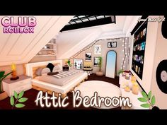 an attic bedroom with lots of furniture and decor on the walls is featured in this video