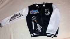 Customize kids varsity jacket. Theme, sleeve and letter Patch. Cartoon Jacket, Kids Jackets, Kids Jacket, Halloween Shopping, Varsity Jacket, Art Collection, Kids Outfits, Bathing Beauties, Jackets & Coats