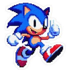 sonic the hedge sticker on a white background