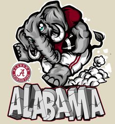 an elephant with the word alabama in front of it