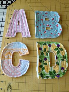 the letters are made out of fabric