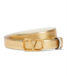 V Logo, Slinky Dress, Metal Fashion, Belt Shop, Together We Can, Metallic Leather, Valentino Garavani, Leather Belt, Fall In Love