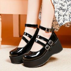 2021 New HOT Fashion Womens Ladies Girls Shoes           Specifications: ★Heel Height: About    CM  /  Inch ★Platform: About  CM  /  Inch ★Width: Medium (B, M) ★Available Sizes: EUR 35 36 37 38 39 40 41 42 43 44 45 46 47 48/  US 4.5,5,6,7,8,9,9.5,10,10.5,11,11.5,12,12.5,13 Any question,contact me by ebay message Suggest Half or one size larger We send shoes by EUR Size or Foot Length （eg. If you ordered US6=UK4=AU5=EUR 37=23.5CM,the shoes tag is "37" or "235")    Women's Shoes Size Chart  US         UK AU  EUR    Length(CM) 4.5 2.5 3 35 22.1-22.5 5 3 4 36 22.6-23 6 4 5 37 23.1-23.5 7 5 6 38 23.6-24 8 6 7 39 24.1-24.5 9 7 8 40 24.6-25 9.5 7.5 8.5 41 25.1-25.5 10 8 9 42 25.6-26 10.5 8.5 9.5 43 26.1-26.5 11 9 10 44 26.6-27 11.5 9.5 10.5 45 27.1-27.5 12 10 11 46 27.6-28 12.5 10.5 11.5 47 28.1- Mary Janes Heels, Mary Janes Platform, Mary Jane Platform Shoes, Platform Wedge Heels, Round Toe Shoes, Platform Mary Janes, Shoe Tags, Buckled Heels, Mary Jane Pumps