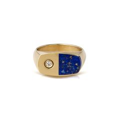 Lapis Lazulis Signet Ring For Men with a Diamond Set Face Dimensions: 16x9mm Rectangle Band Width: 4.5mm *images of real jewelry taken by us* Natural Lapis Lazulis Stone Natural Diamonds: 0.082ct VS G-H Material: - 9K Solid Gold (375) - 14K Solid Gold (585) - 18K Solid Gold (750) ✔️ You can contact us for the creation of your custom signet ring. ✔️ All jewelry is packaged in our premium branded gift boxes. ✔️ All jewelry is hallmarked on the inside of the ring for certification. ✔️ Contact us fo Lapis Lazuli Mens Ring, Modern Signet Ring, Custom Signet Ring, Modern Wedding Band, Diamond Signet Ring, Real Jewelry, Branded Gifts, Signet Ring, Lapis Lazuli