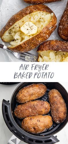 air fryer baked potatoes in an air fryer