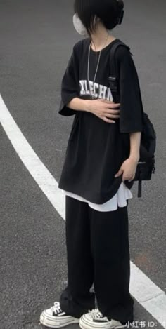 대학생 스타일, Pakaian Hipster, Baggy Outfit Ideas, Boyish Outfits, Korean Outfit Street Styles, Outfit Korean, Oversized Outfit, Korean Casual Outfits