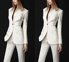 Ivory Women Coat Pant Suit Slim Fit Wedding Dinner Lady Tuxedos   Color: 2 colors US Size:2XS XS S Material: Polyester Style: Casual   Payment   Delivery details Shipping Method: Air Mail(18-25 working days) We ship item by air mail after receive your payment in 48 hours.you can get them in 18-25 days.we assure ship them to worldwide. if you dont receive,mail me can check this shipping. we wish you get it safely quickly and approvingly. If you want international Express post, please contact us a Fitted Long Sleeve Pantsuit For Wedding, Fitted Long Sleeve Wedding Pantsuit, Fitted White Suit For Wedding, White Fitted Blazer For Wedding, Tailored White Long Sleeve Sets, White Fitted Sets For Office, Fitted White Sets For Office, Cream Fitted Long Sleeve Suit, Fitted Beige Blazer For Wedding