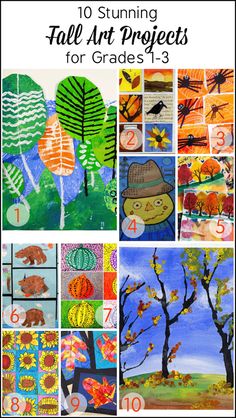 Grade 3 Fall Art Projects, Grade 3 Fall Art, Grade 5 Fall Art, 1st Grade Fall Leaf Art Projects, Fall Art Grade Three, Kindergarten Fall Art, Thanksgiving Art Projects, Grade 1 Art, October Art