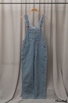 Olivia Mark - Stylish and Personalized Vintage Wide-Leg Denim Overall Pants for Casual and Relaxed Fashion Suspender Jeans, Chd Awareness, Suspenders For Women, Suspender Pants, Good Style, Overalls Women, Pant Length, Casual Trousers, Denim Trousers