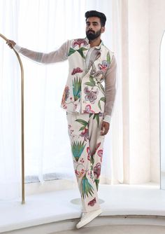 Mahima Mahajan, Jay White, Organza Shirt, Waist Coat, Printed Jacket, Borders Design, Nehru Jackets, Kurta Designs, Print Jacket