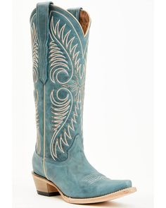 Leather upper Leather outsole with rubber heel cap Turquoise Cowboy Boots, Tall Western Boots, Cute Cowgirl Boots, Tall Western Boot, Suede Cowboy Boots, Womens Cowgirl Boots, Wedding Boots, Cowboy Boots Women, Heel Caps