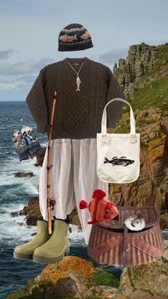 #aesthetic #outfit #sweater #knit #vintage  #outfitinspo #vibes #fisherman #coastal #oldman Fisherman Aesthetic, Fisherman Outfit, Aesthetic Hat, Lamp Plant, Fits Aesthetic, Fisherman Sweater, Aesthetic Outfit, Outfit Aesthetic, Tomboy Fashion